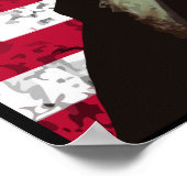 3人の大統領と米国国旗 – 縁ど-  ポスター (角)