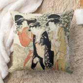 3人の女の子の川の中で、ファッションから クッション (ブランケット)