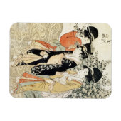 3人の女の子の川の中で、ファッションから マグネット (横)