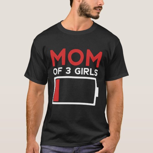 3人の女の子の母の日 Tシャツ (正面)