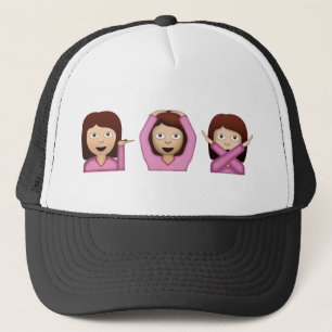 3人の女の子Emoji キャップ