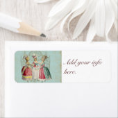 3人の女フランスのの子パーティーシールラベル ラベル (インサイチュ)