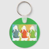 3人の女性のキーカラフルチェーン キーホルダー (裏面)