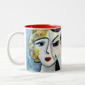 3人の女性 ツートーンマグカップ (左)