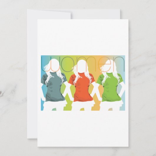 3人の女性 招待状 (正面)