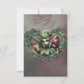 3人の妖精、魔法ハートの仲間。 サンキューカード (裏面)