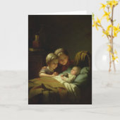 3人の姉妹 カード (黄色い花)