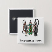 3人の姉妹-ケルト族の魔法使い 缶バッジ (正面&裏面)