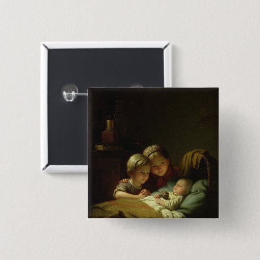 3人の姉妹 缶バッジ (正面&裏面)