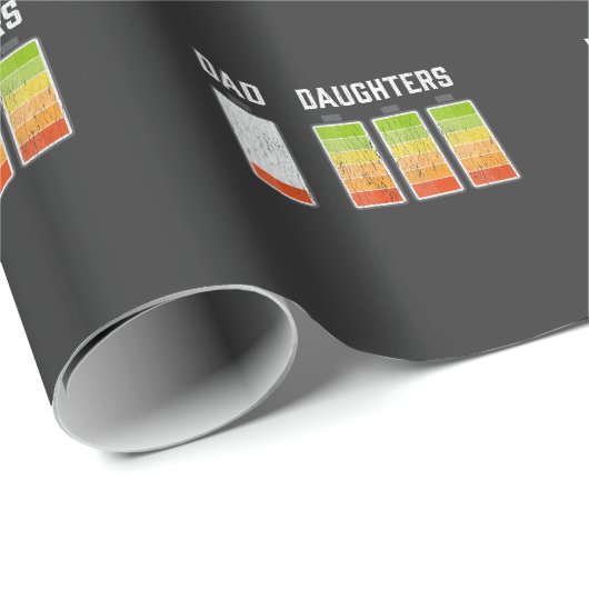 3人の娘の父親が電池切れ ラッピングペーパー (ロールコーナー)