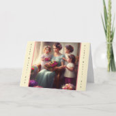 3人の子どもを持つ妻の母の日のカード サンキューカード (正面)