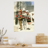 3人の子フランスのどもヴィンテージ ポスター (キッチン)