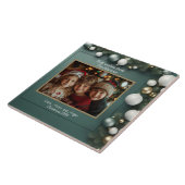 3人の子供たち家族の写真クリスマス タイル (側面)