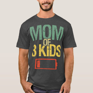 3人の子供の疲れたママ私 Tシャツ