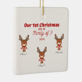 3人の家族としての最初のオーナメント セラミックオーナメント (右)