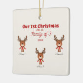 3人の家族としての最初のオーナメント セラミックオーナメント (左)