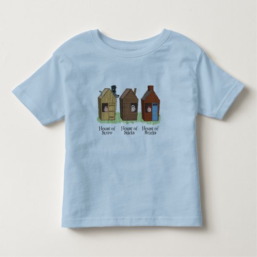 3人の小さいブタの子供のTシャツ トドラーTシャツ (正面)