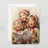 3人の小さな女の子 シーズンポストカード (正面/裏面)
