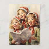 3人の小さな女の子 シーズンポストカード (正面)