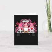 3人の小人とヒョウのトラックがハッピーバレンタインデー カード (正面)