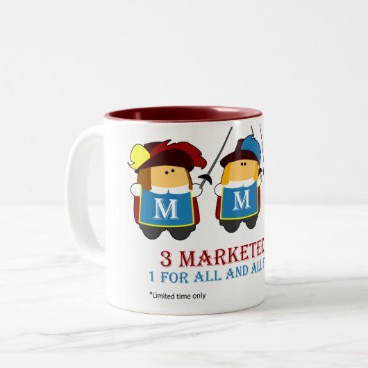 3人の市場商人のマグ ツートーンマグカップ (正面左)