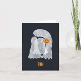 3人の幽霊が怖いカボチャを持ってる！ カード