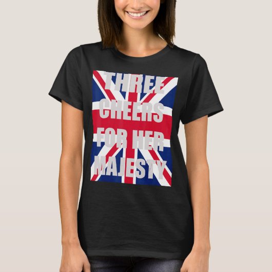 3人の応援で英国王国王陛下のユニオン・ジャックの経歴 Tシャツ (正面)