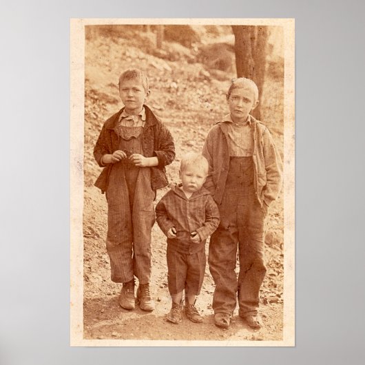 3人の悲しい少年 ポスター (正面)