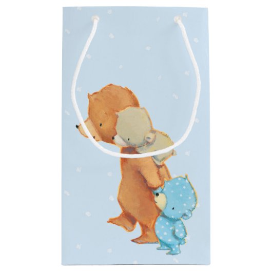 3人の愛らしいくまの友人 スモールペーパーバッグ (裏面)