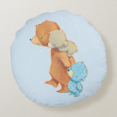 3人の愛らしいくまの友人 ラウンドクッション (裏面)
