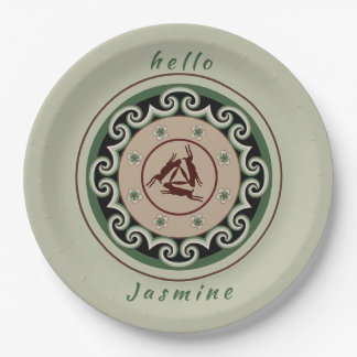 3人の持ち主が3つの耳を共有し、連動 ペーパープレート