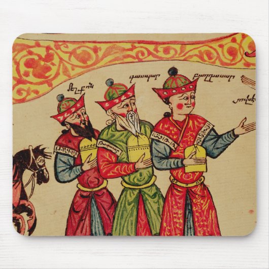 3人の星学者、出生からの詳細 マウスパッド (正面)