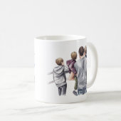 3人の最高の息子を抱える世界のパパ コーヒーマグカップ (正面右)