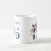 3人の最高の息子を抱える世界のパパ コーヒーマグカップ (中央)