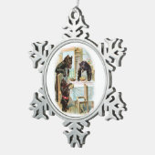 3人の熊 スノーフレークピューターオーナメント (右)