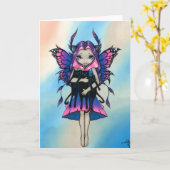 「3人の猫ちゃん」グリーティングカード カード (黄色い花)