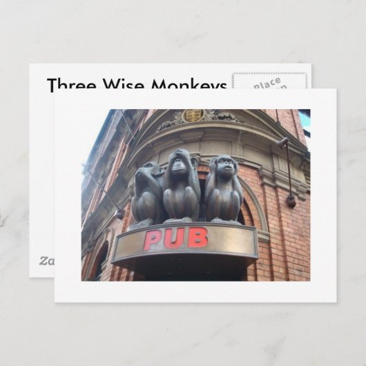 3人の猿 ポストカード (正面/裏面)