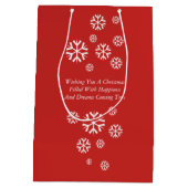 3人の王がクリスマスのベビーに贈り物を運ぶ ミディアムペーパーバッグ (裏面)