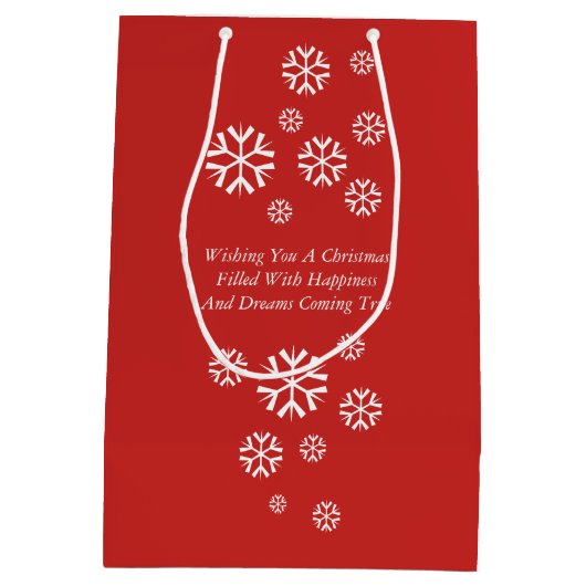 3人の王がクリスマスのベビーに贈り物を運ぶ ミディアムペーパーバッグ (裏面)