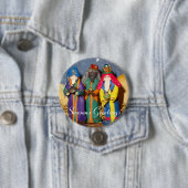 3人の王がベビーイエスのクリスマスに贈り物を持つ 缶バッジ (インサイチュ)