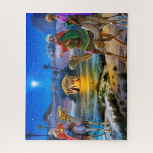 3人の王が付いている出生の休日のジグの鋸 ジグソーパズル (縦)