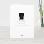 3人の王と星の白黒クリスマス シーズンカード (裏面)