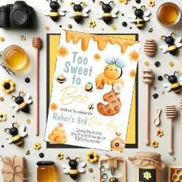 3人の男の子になるには甘すぎる誕生日招待状 招待状