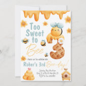 3人の男の子になるには甘すぎる誕生日招待状 招待状 (正面)