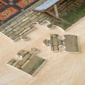 3人の男性がメモリアル・コーテンのベンチに座る ジグソーパズル (側面)