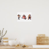 3人の私立探偵が手がかりを探している ポスター (キッチン)