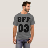 3人の親友のためのヴィンテージベストフレンド Tシャツ (正面フル)