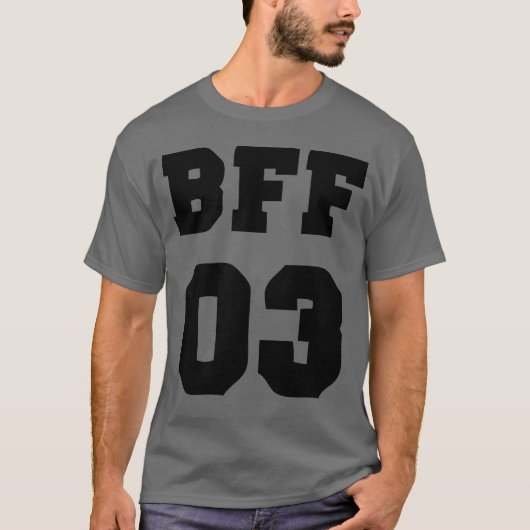 3人の親友のためのヴィンテージベストフレンド Tシャツ (正面)