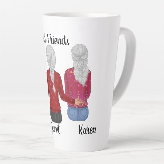 3人の親友 カフェラテマグ (右アングル)