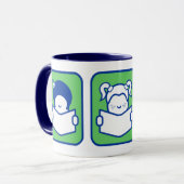 3人の読者 マグカップ (正面左)